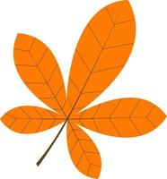 vector illustratie van een kastanje blad. herfst illustratie.de idee voor een logo, mode illustraties, tijdschrift, het drukken Aan kleren, reclame, kleur boeken.