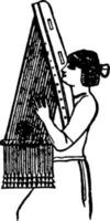 harp, Assyrisch, wijnoogst illustratie. vector