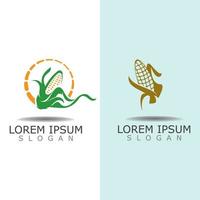 maïs gemakkelijk logo ontwerp landbouw landbouw vector