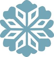 blauw winter sneeuwvlok vector