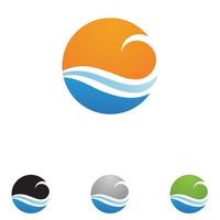 Golf water strand logo vector