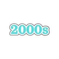 y2k groovy element. symbool jaren 2000 geïsoleerd Aan wit achtergrond. 2000 gevoel verzameling. jaren 2000 tekenfilm hand- getrokken vector illustratie.