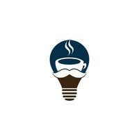 koffie winkel lamp vorm concept logo vector illustratie. koffie winkel logo embleem vector. Dhr koffie winkel logo. koffie cafe logo