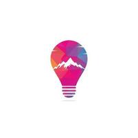 berg lamp vorm concept logo sjabloon vector illustrator.