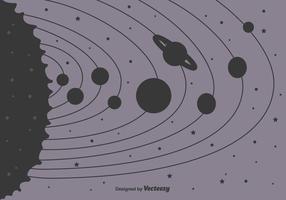 Zonnestelsel Achtergrond vector