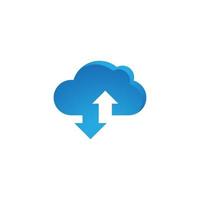 wolk met pijl vector icoon