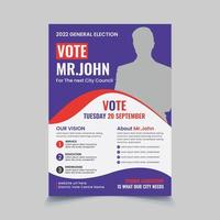 politiek campagne verkiezing folder ontwerp sjabloon vector