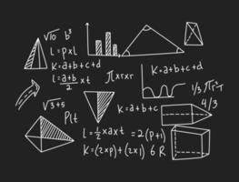 realistische wiskunde schoolbord achtergrond afbeelding vector