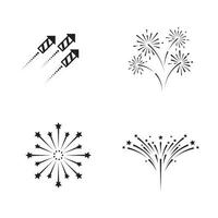 vuurwerk vectorillustratie pictogram vector