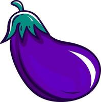 dik aubergine ,illustratie,vector Aan wit achtergrond vector