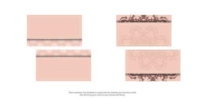 groet kaart in roze kleur met luxe patroon voor uw ontwerp. vector