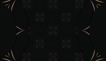 zwart banier sjabloon met wijnoogst bruin patroon voor ontwerp onder uw logo vector