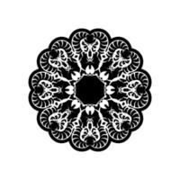 cirkelvormig patroon in de vorm van mandala voor henna, mehndi, tatoeage, decoratie. vector