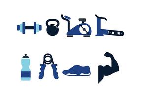 Fitness pictogram pack vector