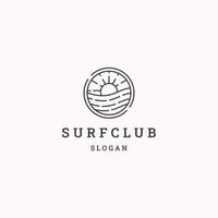 surfen club logo icoon ontwerp sjabloon vector