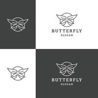vlinder logo sjabloon vector illustratie ontwerp