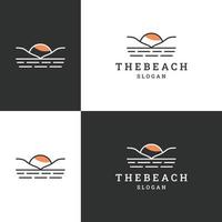 het strand logo pictogram ontwerp sjabloon vectorillustratie vector