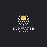 zon water logo pictogram ontwerp sjabloon vectorillustratie vector