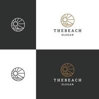 het strand logo pictogram ontwerpsjabloon vector