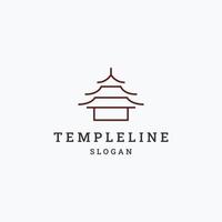 tempel logo icoon vlak ontwerp sjabloon vector