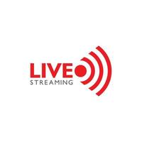 livestream logo-ontwerp. vector illustratie