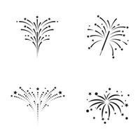 vuurwerk vectorillustratie pictogram vector