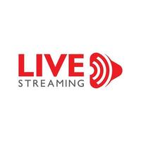 livestream logo-ontwerp. vector illustratie