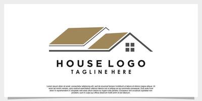 huis logo ontwerp met creatief concept voor uw bussines vector