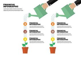 hand- gieter geld fabriek infographic vector