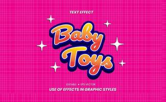 baby speelgoed tekst - tekst kan worden bewerkt opnieuw via grafisch stijl instellingen. gebruikt net zo viering ontwerp elementen, promotionele tekst media en anderen. vector