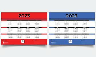 2023 kalender ontwerp. muur kalender 2023 jaar sjabloon ontwerp. vector