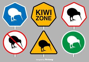 Kiwi Vogel Vector Signs