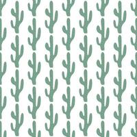 schattig hand getrokken cactussen naadloos patroon. Mexicaans symbool. wilde westen thema. handgetekende gekleurde trendy vectorprint. vector