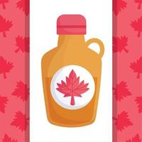 Canadese ahornsiroop van happy canada day vector design