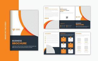 oranje a5 zakelijke brochure ontwerp sjabloon, bedrijf brochure lay-out vector