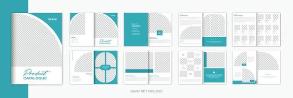groen Product catalogus brochure ontwerp sjabloon , minimaal Product catalogus lay-out voor Hoes vector