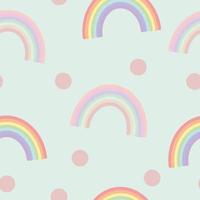 regenboog pastel kleur naadloos patroon. vlak stijl. textiel, behang, omhulsel papier vector