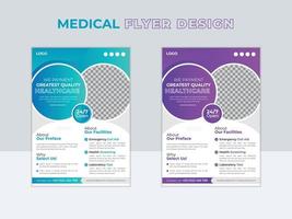 gezondheidszorg medisch folder lay-out ontwerp sjabloon vector