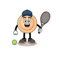 knop illustratie net zo een tennis speler vector