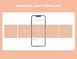 social media carrousel postsjabloon vector