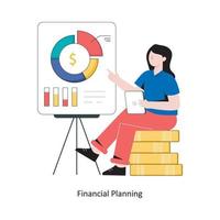 financieel planning vlak stijl ontwerp vector illustratie. voorraad illustratie