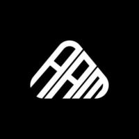 aam brief logo creatief ontwerp met vector grafisch, aam gemakkelijk en modern logo in driehoek vorm geven aan.