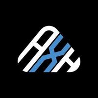 axh brief logo creatief ontwerp met vector grafisch, axh gemakkelijk en modern logo in driehoek vorm geven aan.