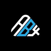abx brief logo creatief ontwerp met vector grafisch, abx gemakkelijk en modern logo in driehoek vorm geven aan.