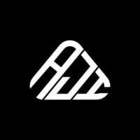 aji brief logo creatief ontwerp met vector grafisch, aji gemakkelijk en modern logo in driehoek vorm geven aan.