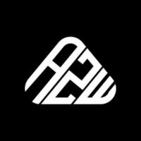 azw brief logo creatief ontwerp met vector grafisch, azw gemakkelijk en modern logo in driehoek vorm geven aan.