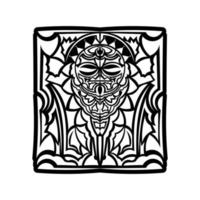Maori traditioneel masker. polynesisch tatoeëren gestileerd masker. vector illustratie.
