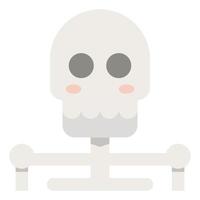 skelet schedel halloween geest verschrikking griezelig menselijk klem kunst icoon vector