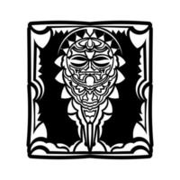 Maori traditioneel masker. polynesisch tatoeëren gestileerd masker. vector illustratie.