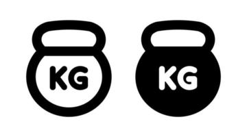 gewicht kg, massa icoon kilogram vector